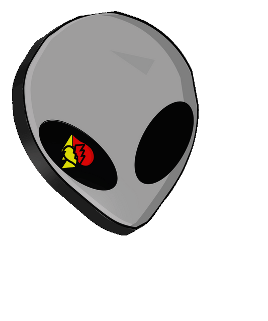 BIG HEAD ALIEN LOGO STICKER